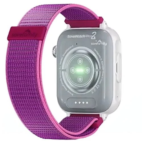 Smartwatch 4G para Crianç Savefamily Savewatch Plus 2 - Branco / Framboesa (Rosa) para Natação e Mergulho