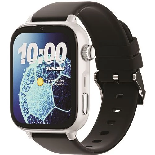 Smartwatch 4G para Crianç Savefamily Savewatch Plus 2 - Silver / Carvão is Black com Resistência Quedas