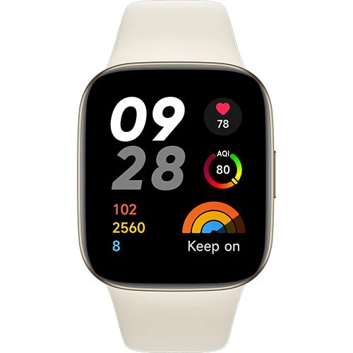 Smartwatch Xiaomi Redmi Watch 3 - Marfim Compatível com Samsung Galaxy