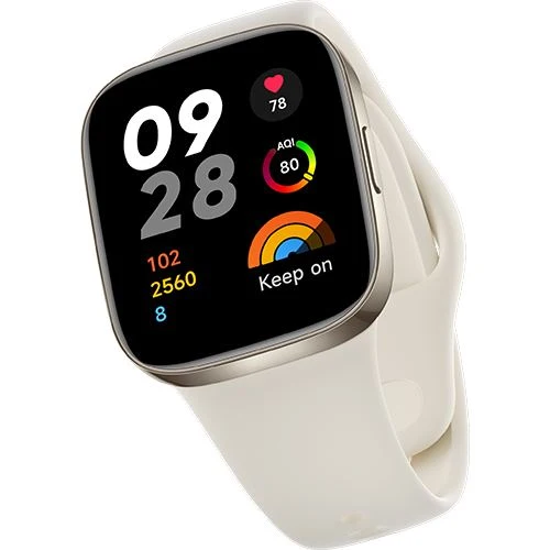 Smartwatch Xiaomi Redmi Watch 3 - Marfim Compatível com Samsung Galaxy