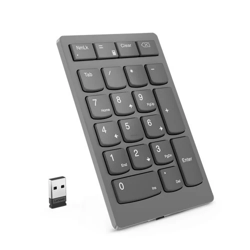Teclado Numérico Lenovo Go Autônomo - Preto com Pulseira de Nylon