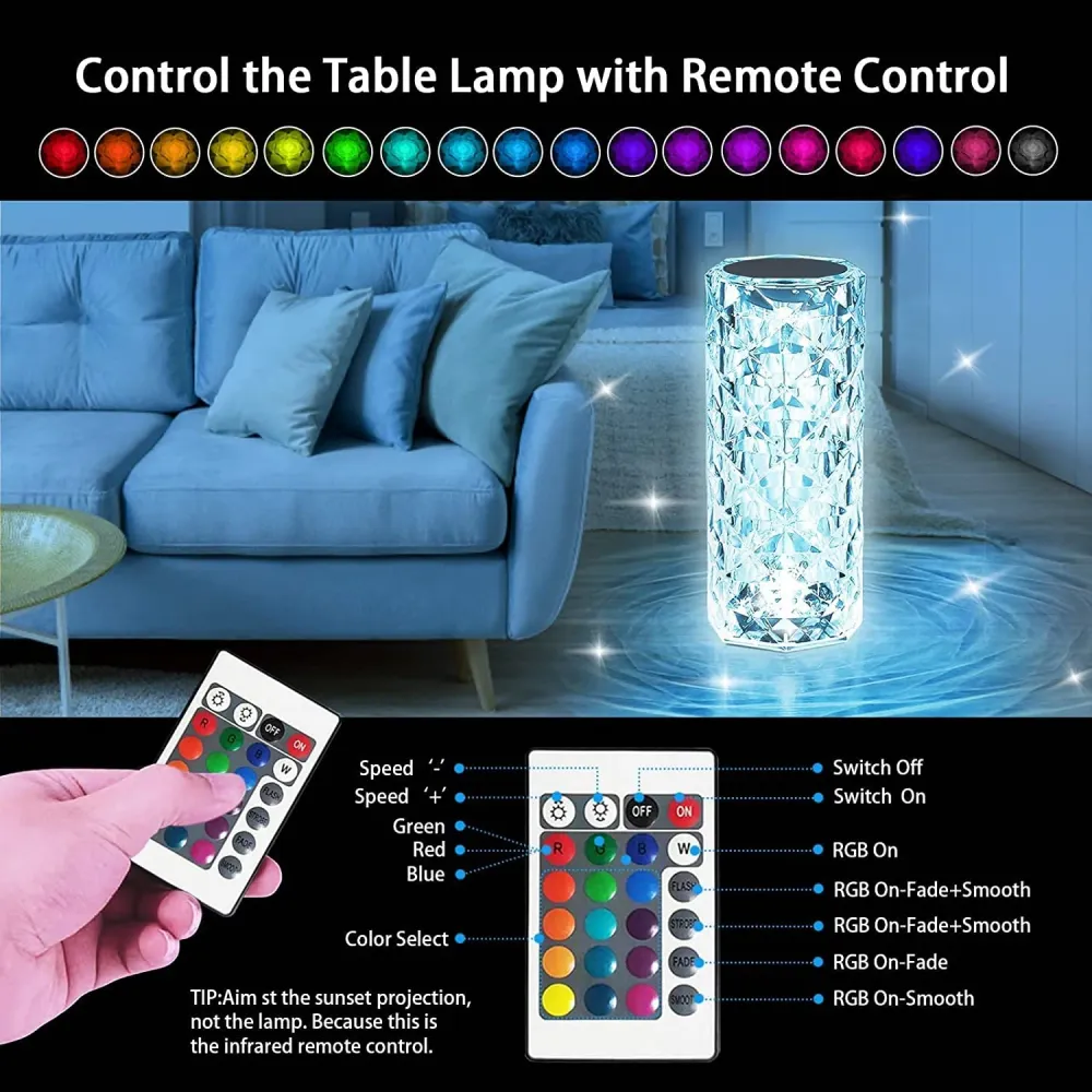 Candeeiro LED Diamond RGB com GPS Integrado
