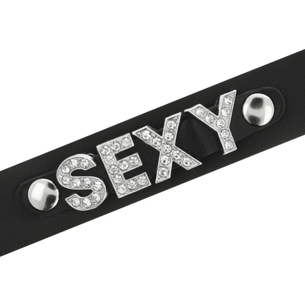 Gargantilha de Couro Sexy Coquette para Atletas