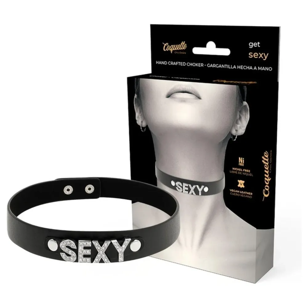 Gargantilha de Couro Sexy Coquette para Atletas