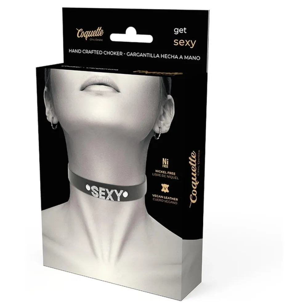 Gargantilha de Couro Sexy Coquette para Atletas