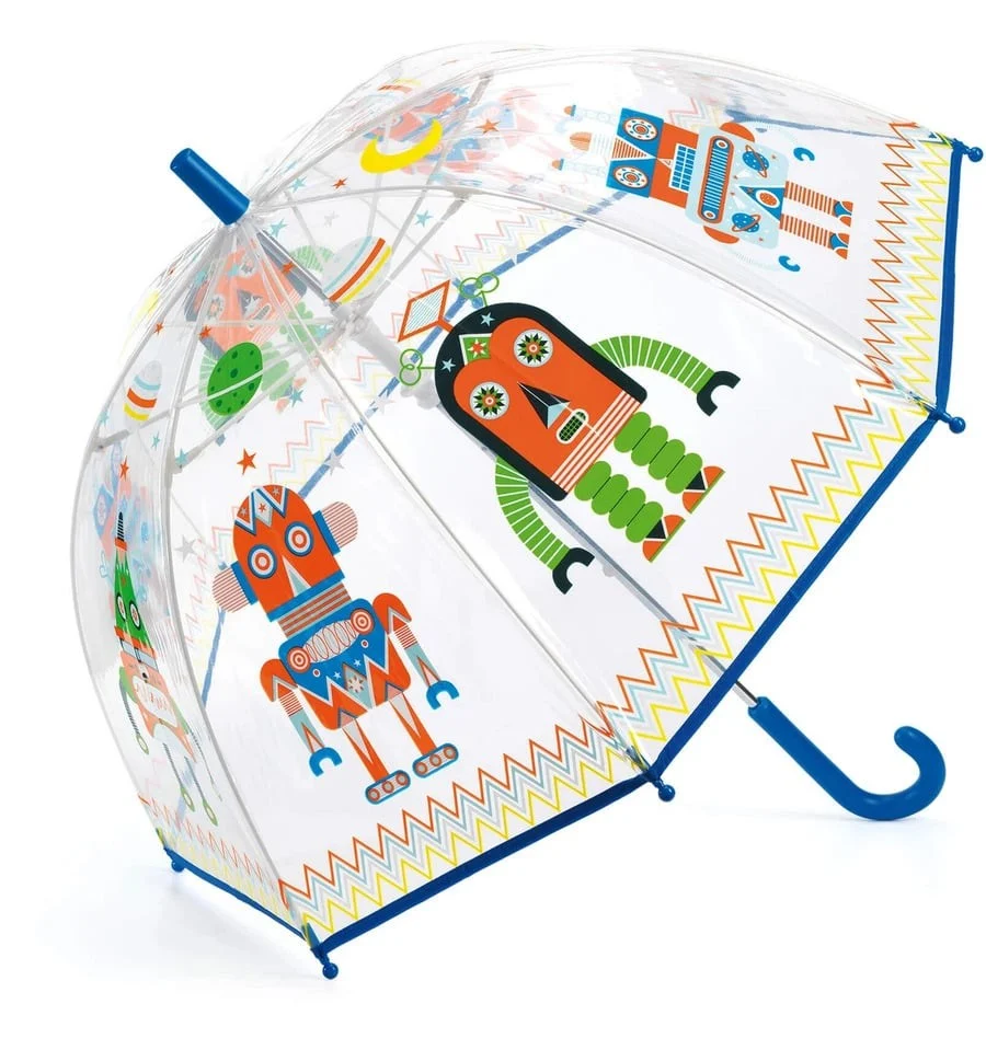 Medium transparent robot umbrella