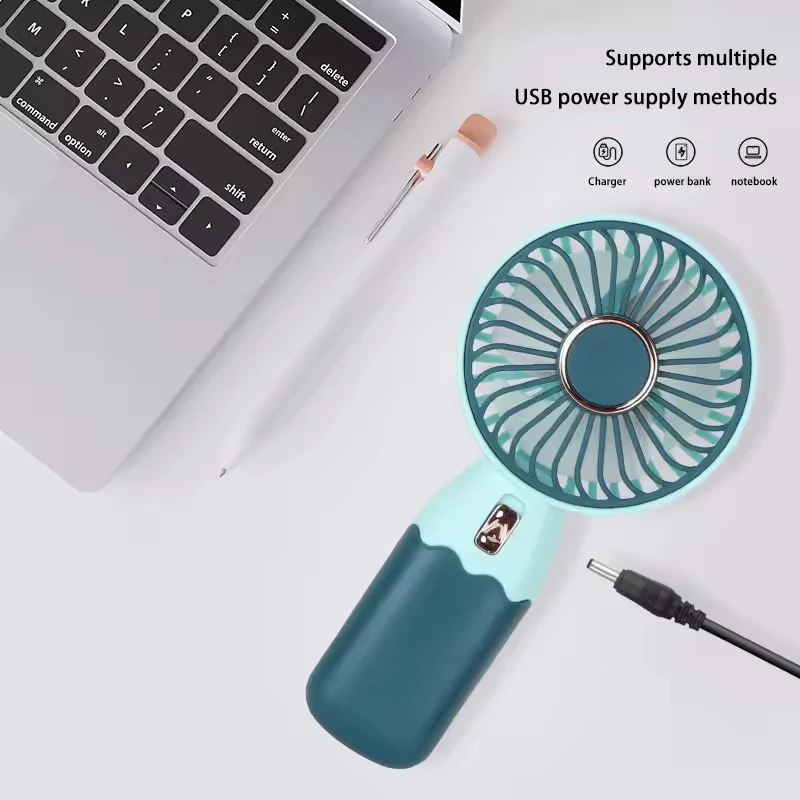 Monitor de Atividade Ventoinha Portátil Recarregável Silenciosa - PRETO