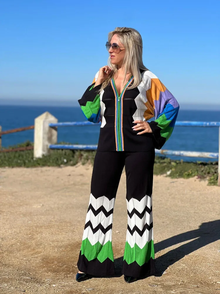 Pantalona habitual zigzag com Certificação IP68