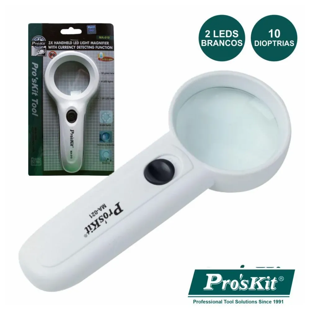 Relógio com GPS Lupa C/ Iluminação Proskit