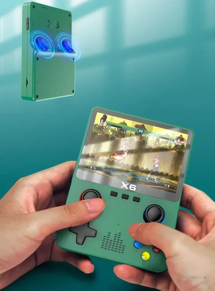 Resistente à Água Consola Portátil X6 Verde