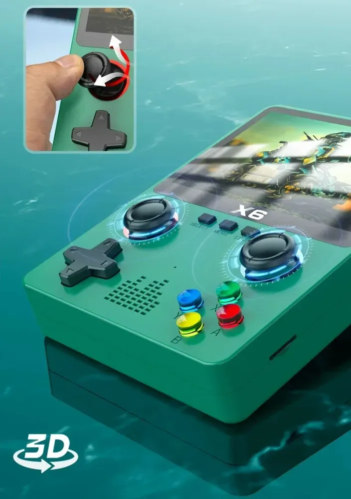 Resistente à Água Consola Portátil X6 Verde