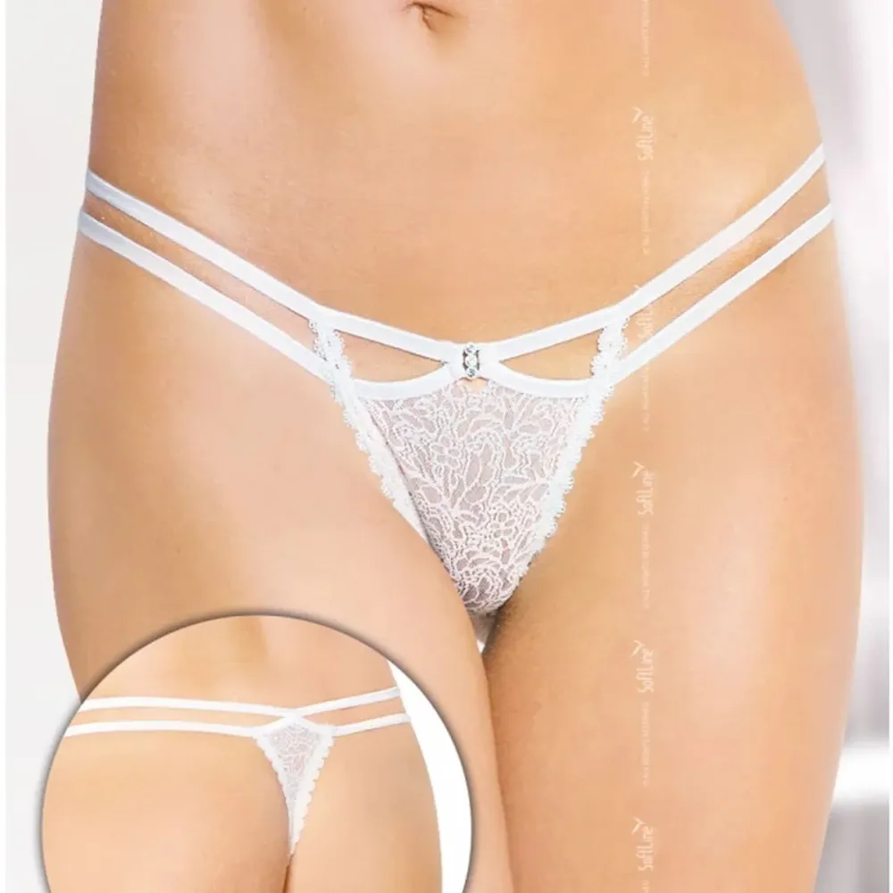 Resistente à Água Tanga Feminina Softline 2450 Branco
