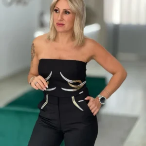 Resistente à Água Top bandeau com lantejoulas