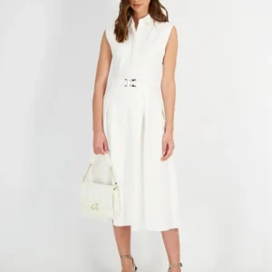 SLEEVELESS MIDI BELTED DRESS com Bateria de Longa Duração