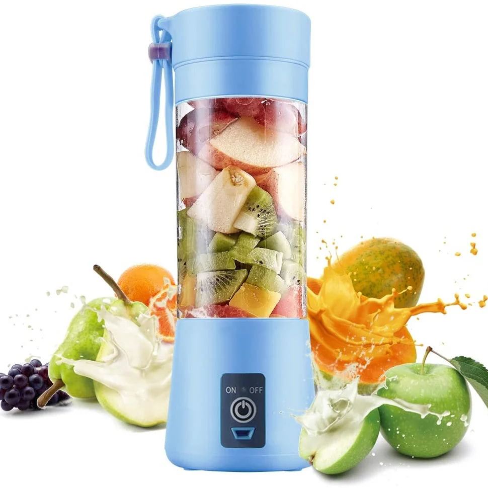 Tecido Sensorizado Liquidificadora Portátil Recarregável - AZUL