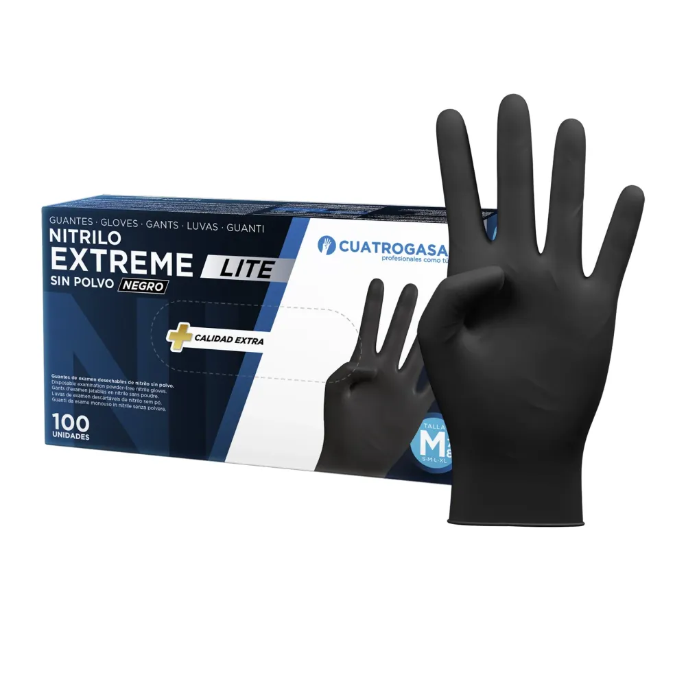Tecido Sensorizado Luvas nitrilo extreme lite negra 100x