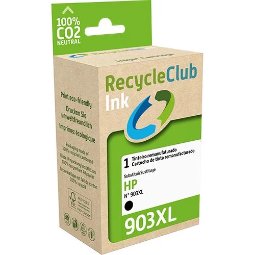 Tinteiro Recycleclub HP 903XL - Preto com Bateria de Longa Duração