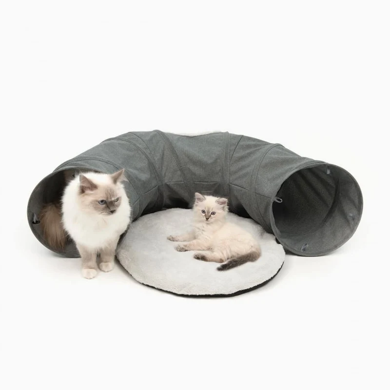 Túnel com cama Vesper - Catit em Preto Fosco