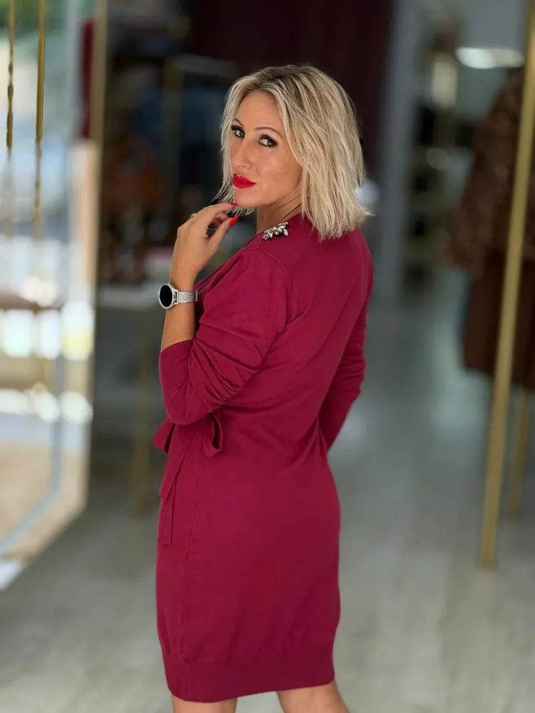 Vestido com pedraria (+ cores) com Bateria de 7 Dias