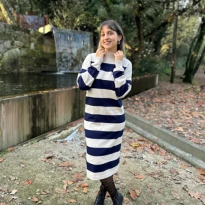 VESTIDO RISCAS SUPERDIMENSIONADO