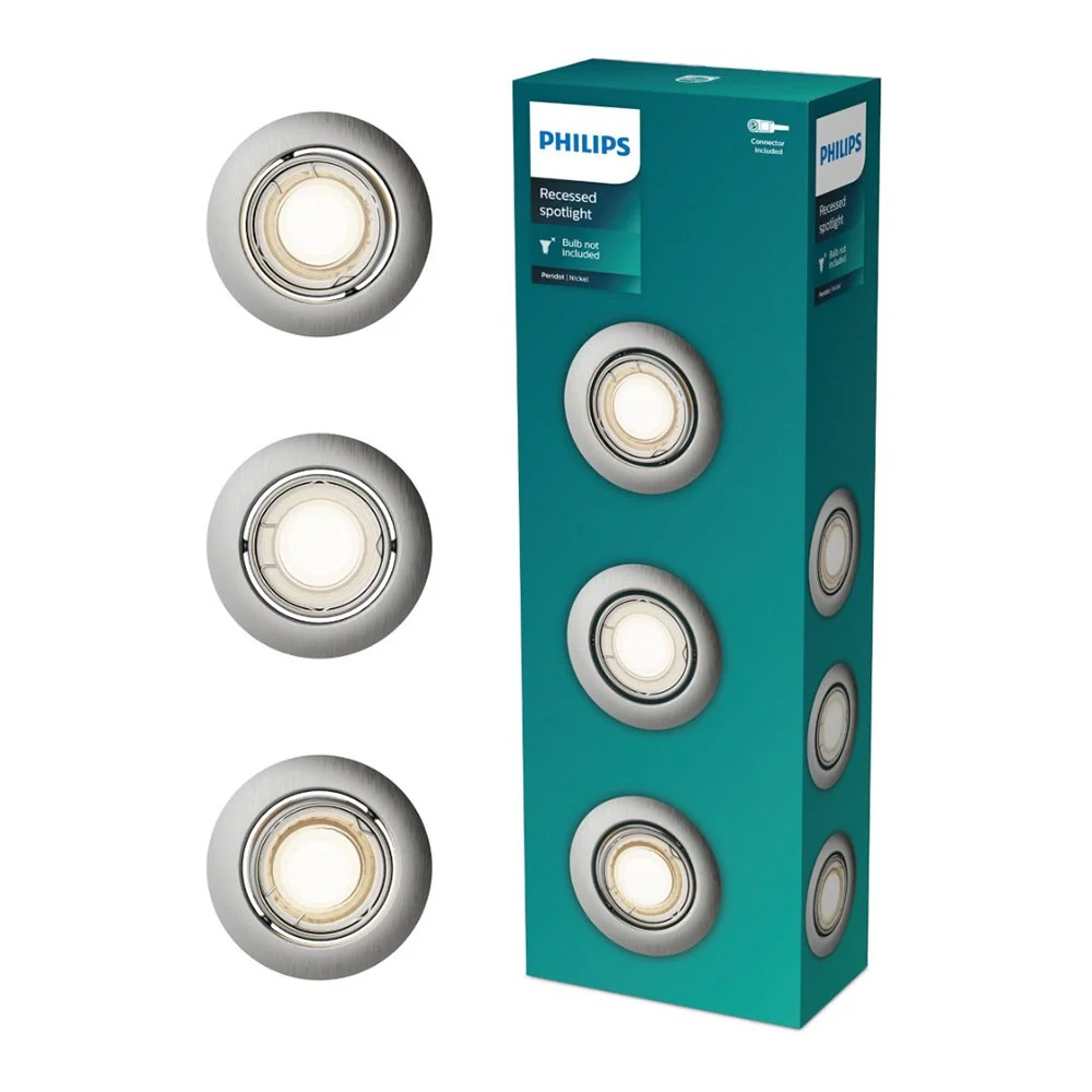 ANEL DE EMBUTIR REDONDO DE METAL, MODELO PERIDOT, BASCULANTE, GU1