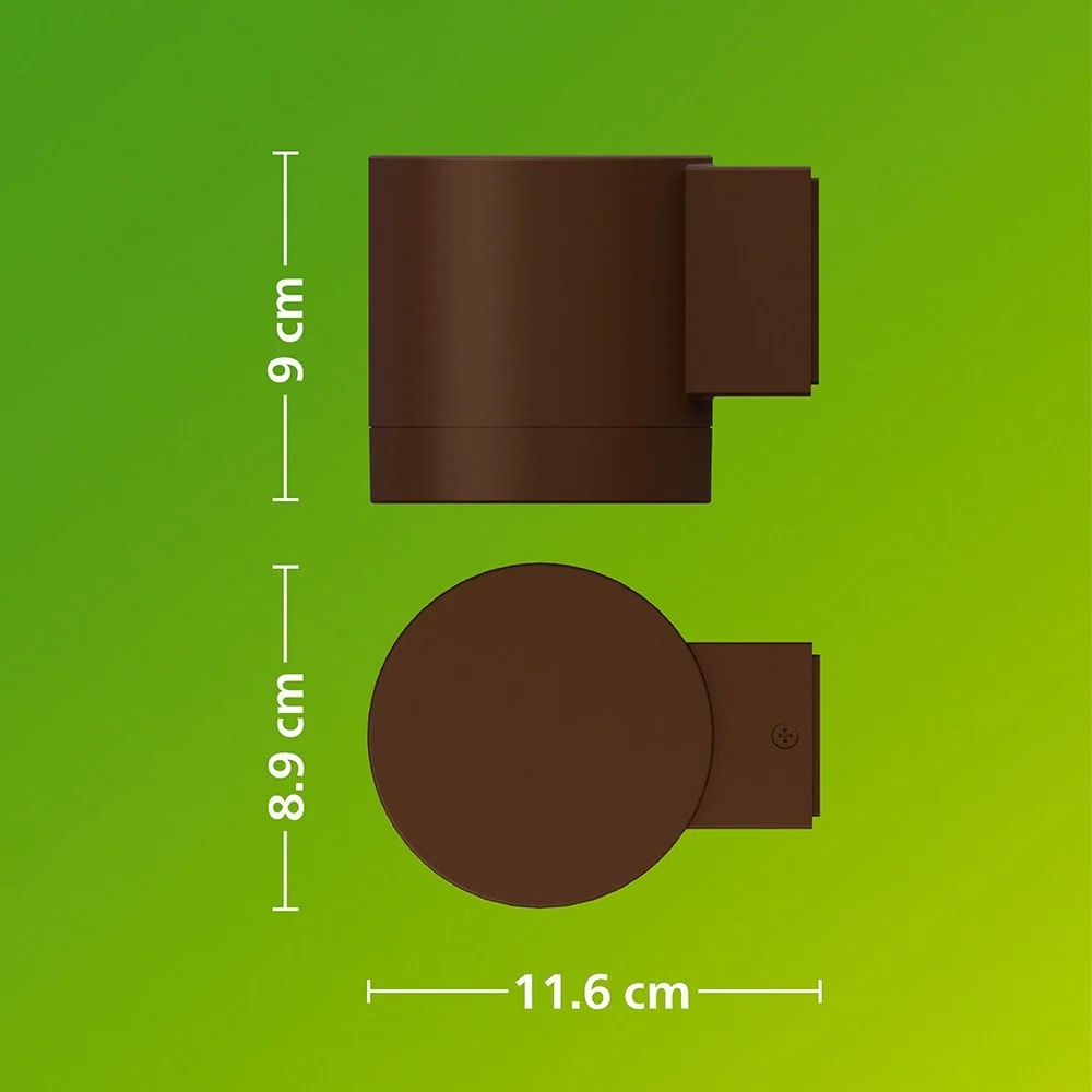 APLIQUE DE EXTERIOR LED FYLX, 5 W, CASTANHO