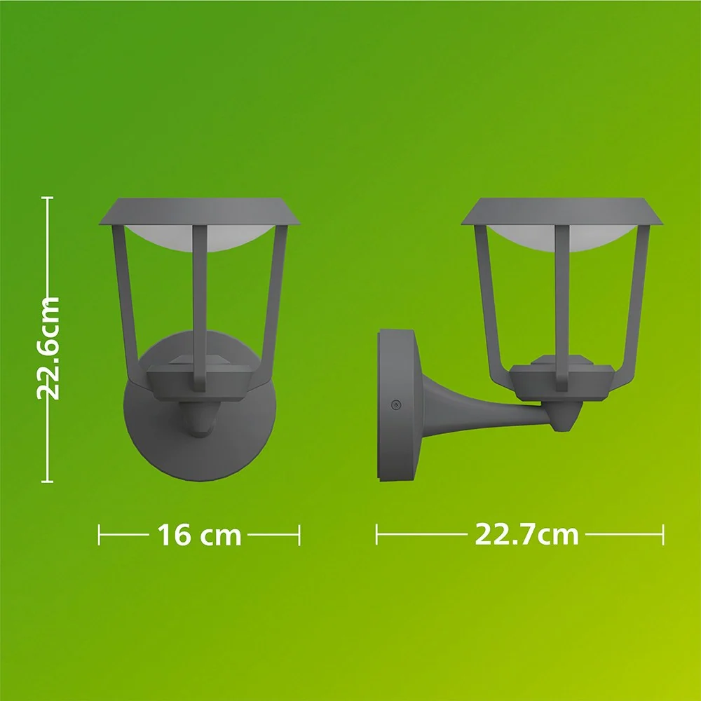 APLIQUE DE EXTERIOR LED NUVY ANTRACITE 4,3 W, 800 LM