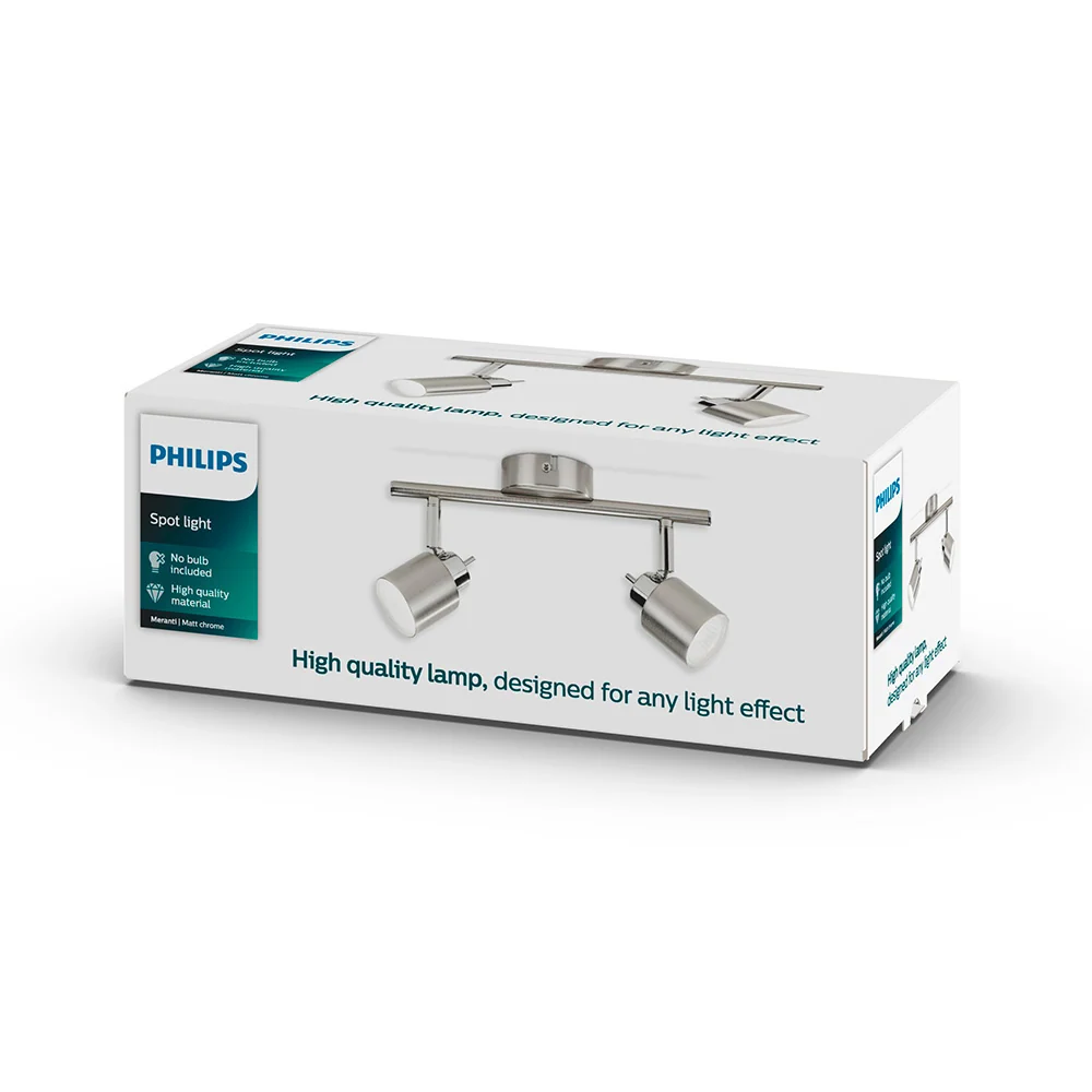 CANDEEIRO DE TETO 2 FOCOS GU10 MOD. MERANTI PHILIPS