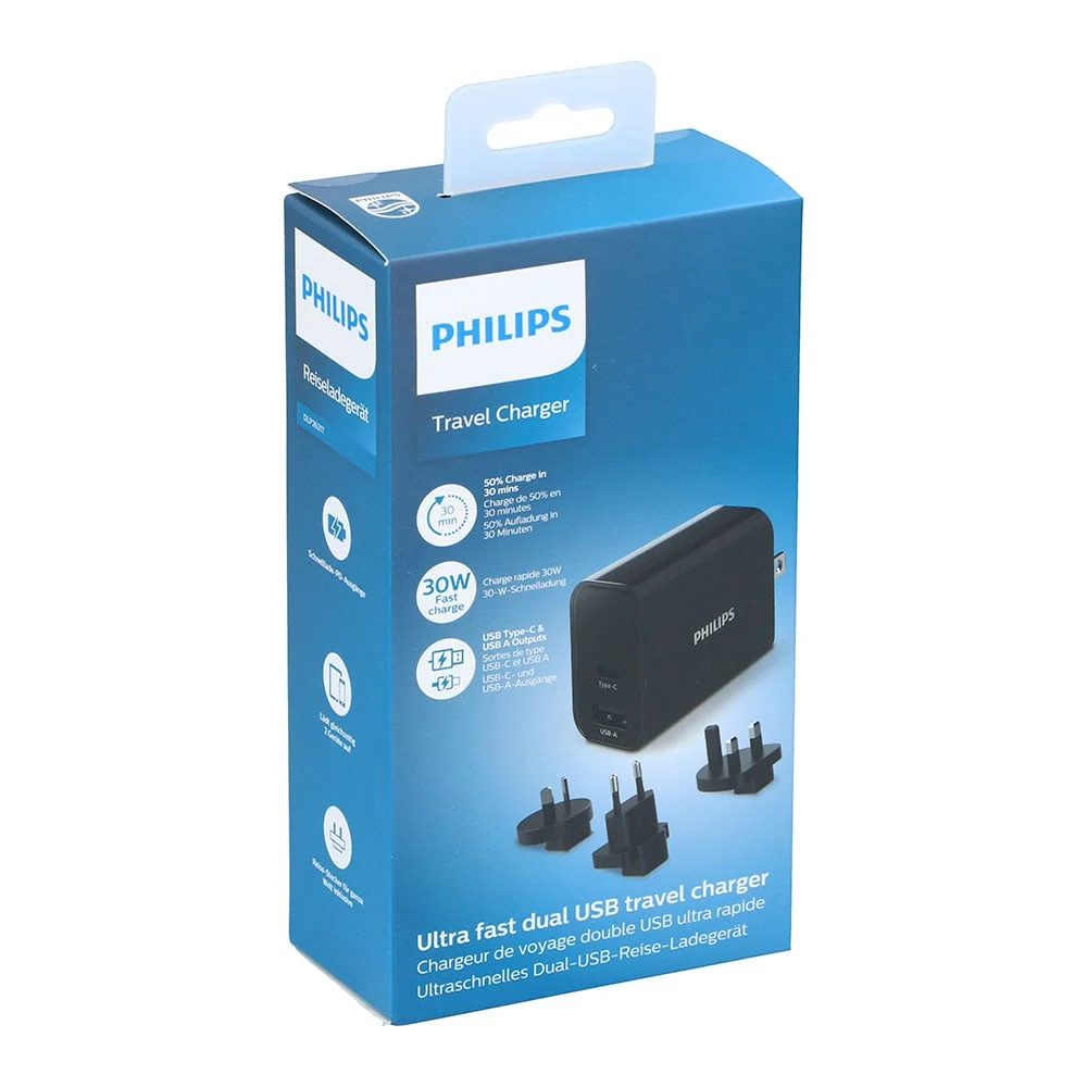 CARREGADOR DE VIAGEM ULTRA RÁPIDO COM ACESSÓRIOS PHILIPS