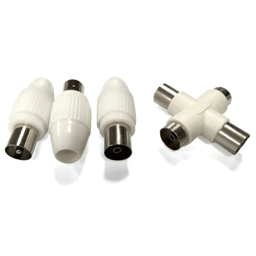 CONECTOR DE ANTENA DE TV PLUGUE DE TV E CONECTOR DE TV E 2* PLUGU