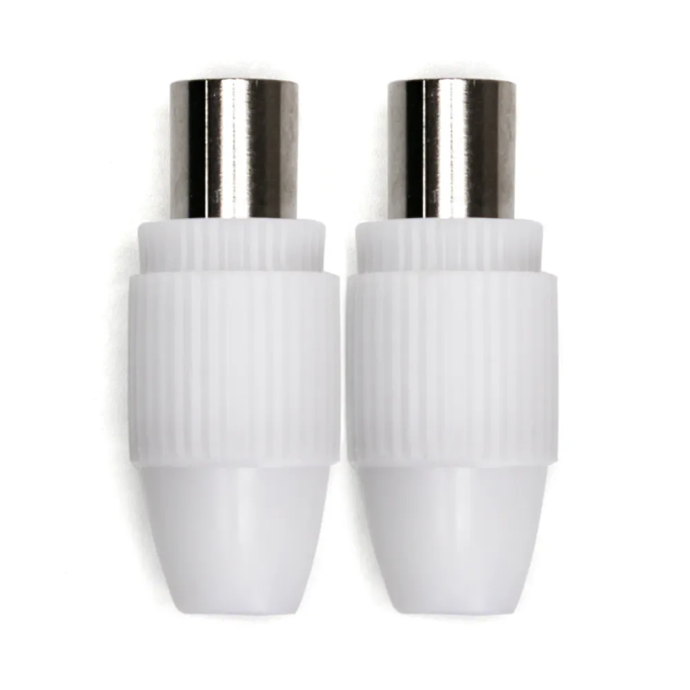 CONECTOR DE TV 95 MM E PLUGUE DE TV 95 MM BRANCO