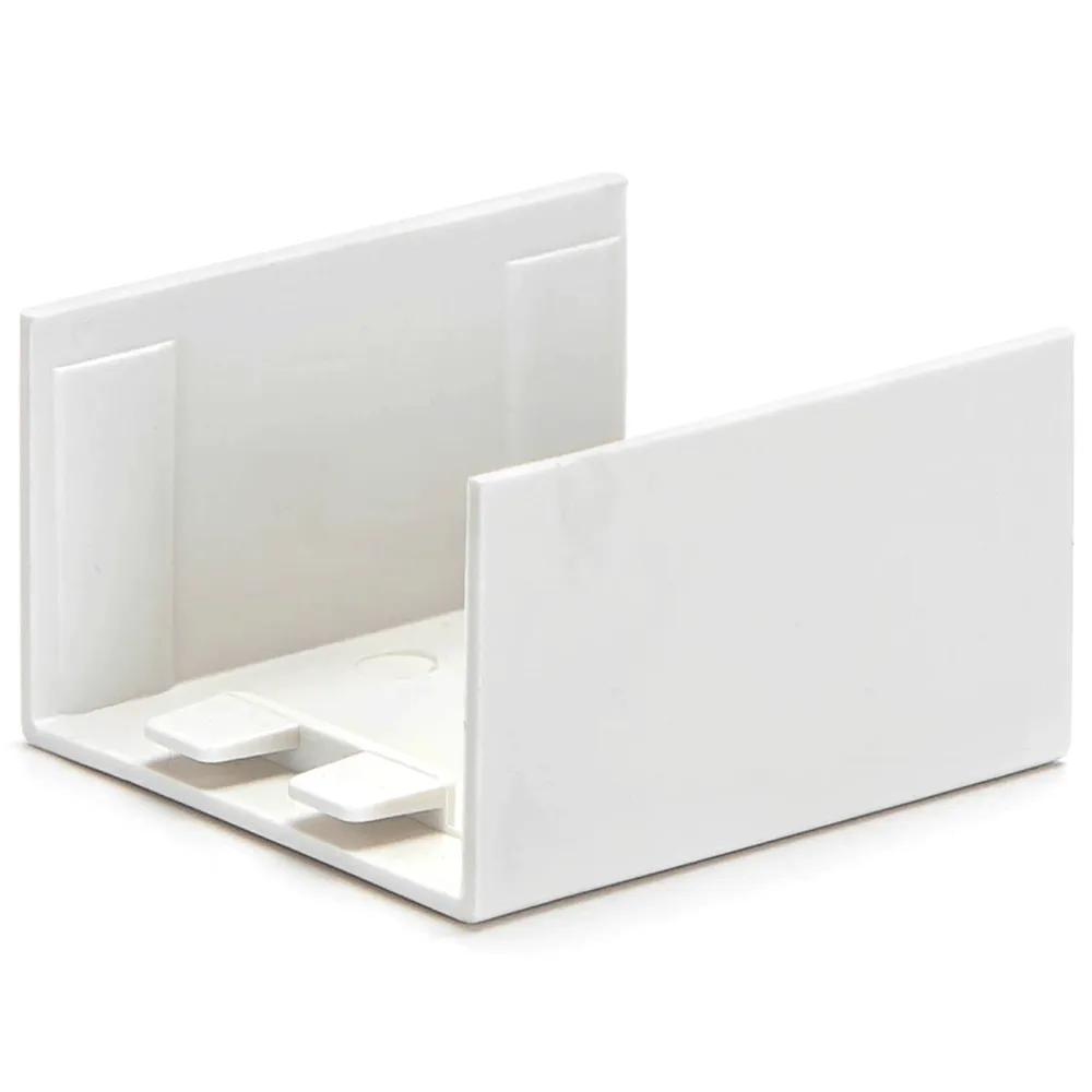 CONECTOR PVC EM FORMA QUADRADA BRANCO 40*25MM 4PCS