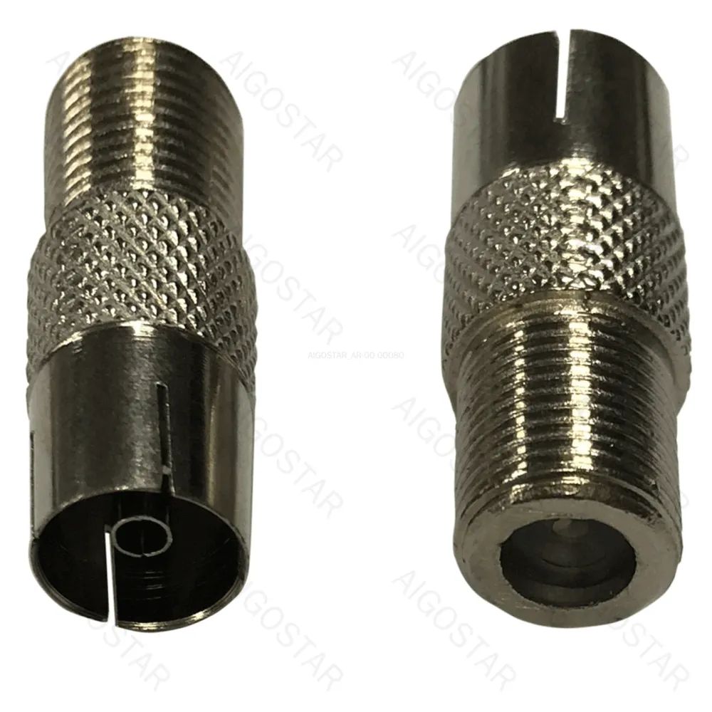 CONECTOR TIPO F FÊMEA PAL PARA CONECTOR F FÊMEA METAL PRATEADO