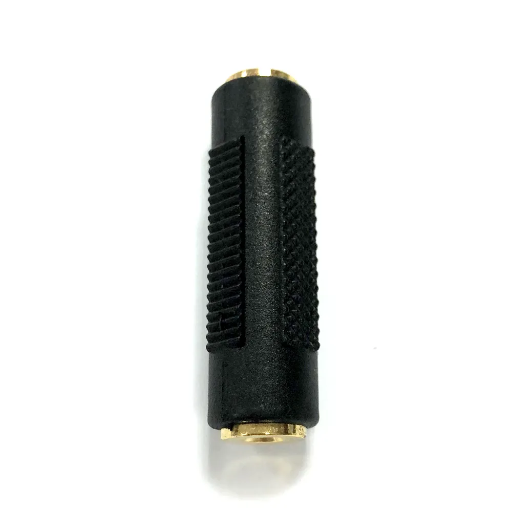 CONECTOR DE ÁUDIOVÍDEO 3,5 FÊMEA PARA 3,5 MACHO PRETO