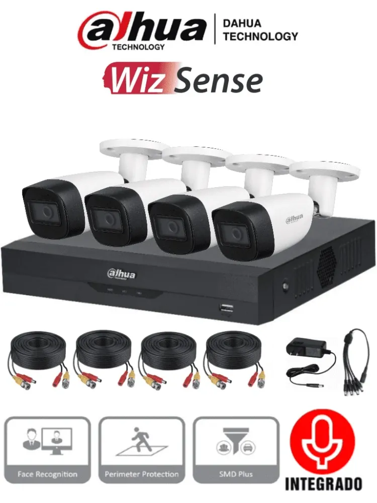 Kit de videovigilancia Dahua Technology DH-KIT/XVR5104HS-4KL-I3/4-HFW1500CMN--0280B-S2