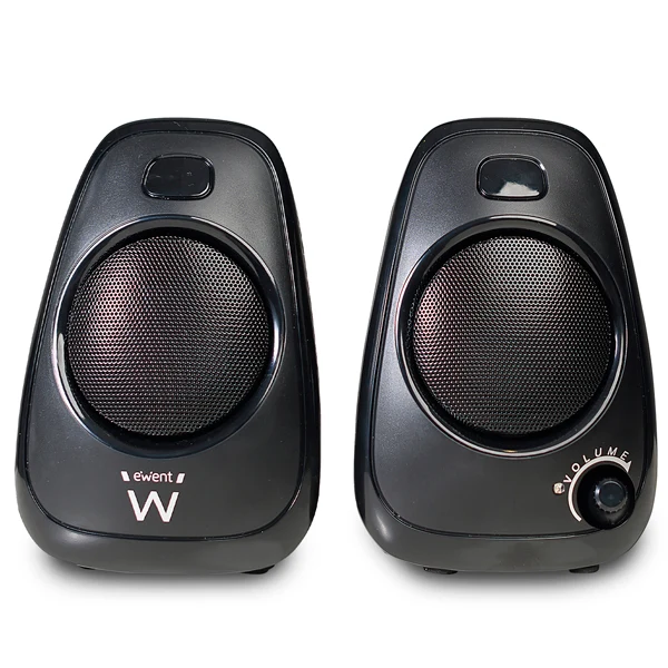 EWENT COLUNAS 2.0 10W VOLUME CONTROL USB POWERED BLACK