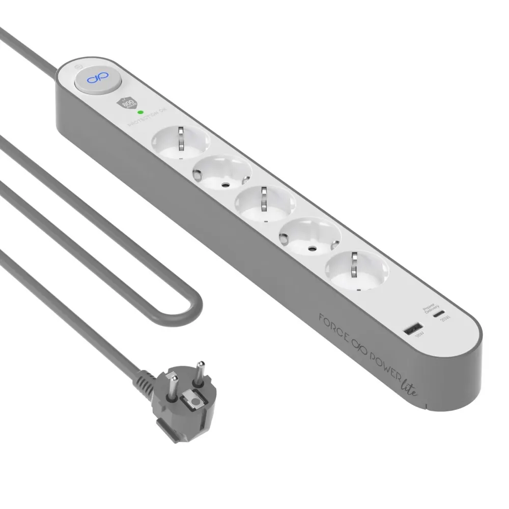 FORCE POWER - BLOCO 5 TOMADAS FPLIPF5P2ACPD800JSC