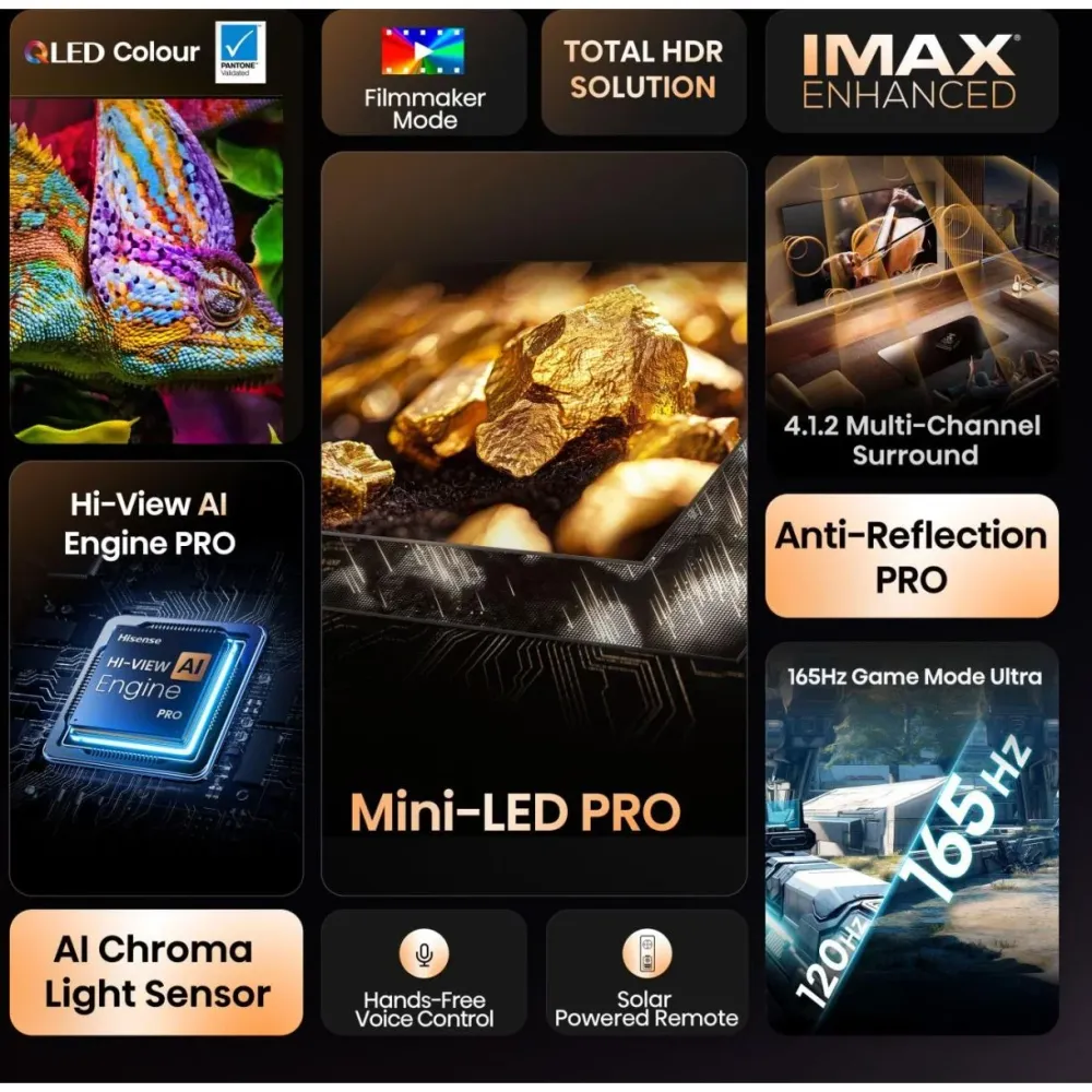 TV Hisense U8Q 75U8Q | 75", Mini LED, 4K, 165Hz