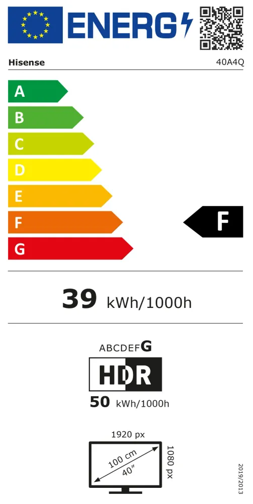 LED HISENSE - 40A4Q