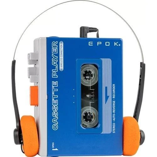 LEITOR K7 BIGBEN BTTAPEBL ( AZUL - BOTÃO GIRATÓRIO PARA CONTROLE