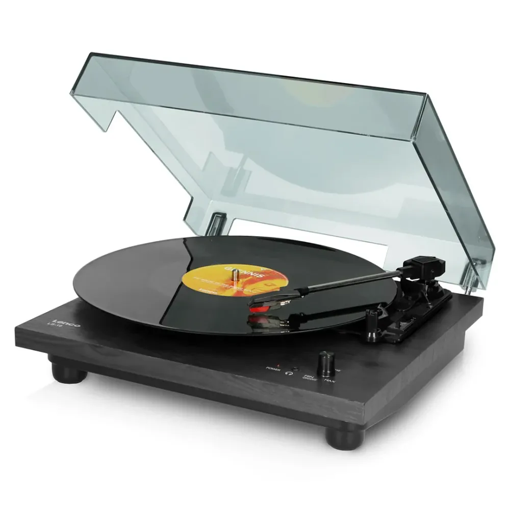 LENCO GIRA DISCOS 33/45RPM DE MADEIRA PRETO