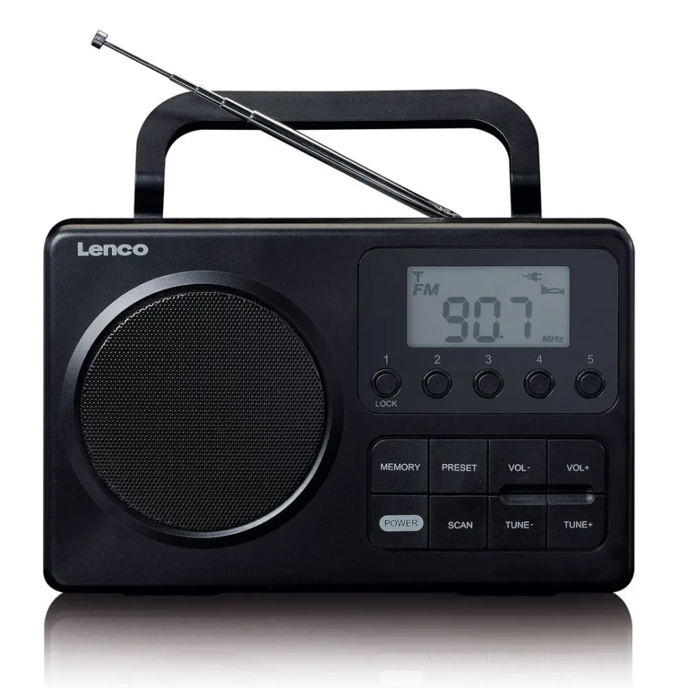 LENCO RADIO FM COMPACTO C LCD PRETO