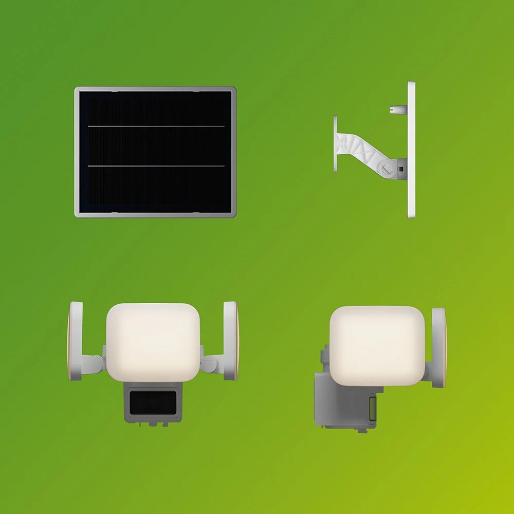 LUMINÁRIA DE SEGURANÇ SOLAR ZYREN, BRANCA, 24,5 W, 4000/50 LM, 3