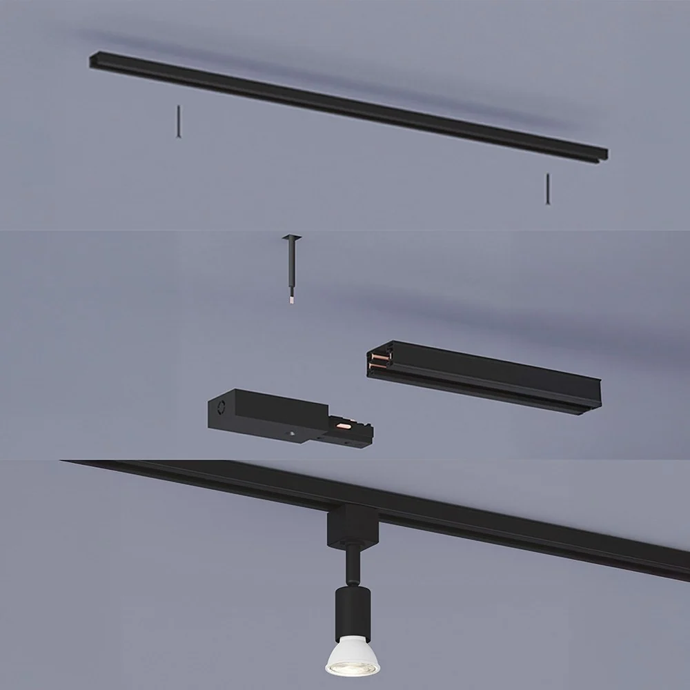 PROJETOR EASYLINK TOBIA GU10, PRETO