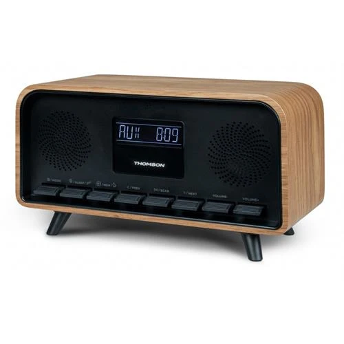 RÁDIO RELÓGIO THOMSON RT850BT ( 30 W - PRETO CASTANHO - ECRÃ LC
