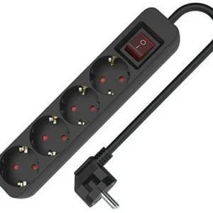 REGLETA TM ELECTRON TMUAD504SBK 4 TOMAS 1,5M