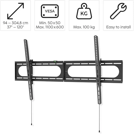SOPORTE TV HAMA 00220844 PARED INCLI 120" 1100X600
