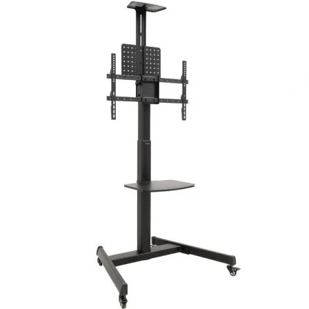 SOPORTE DE SUELO INCLINABLE CON RUEDAS TOOQ FS1184M-B PARA TV DE