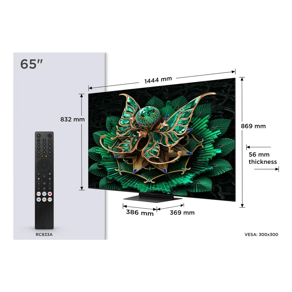 TV TCL 65C7K | 65", Mini LED, 4K, Google TV