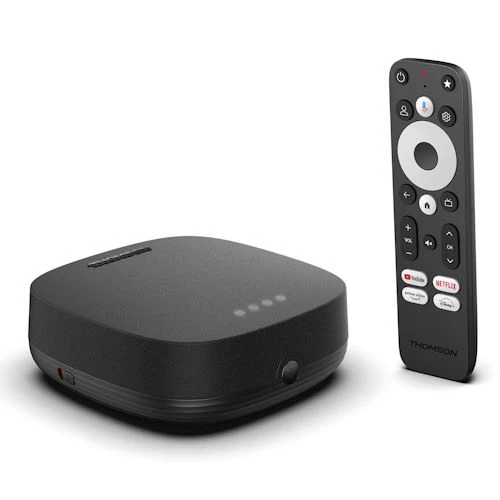 Thomson Android Streaming Box Plus 270B Google TV UHD 4K - Preto